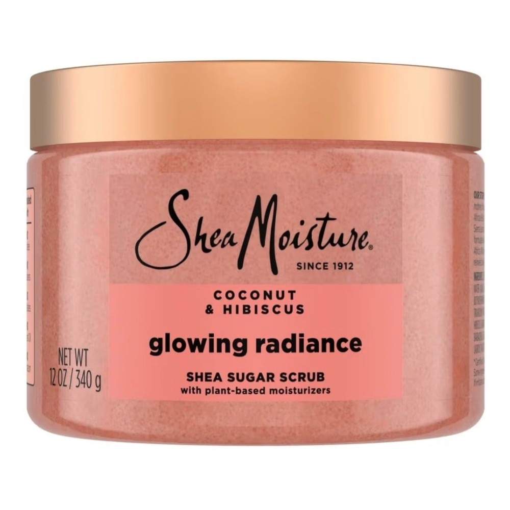 SheaMoisture Sugar Scrub Women‎ 12oz Pink New Coconut Hibiscus Glowing Radiance
